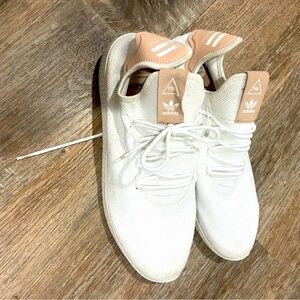 Adidas Men's Tennis Hu Pharrell Williams White Light Brown - rare! Size 13